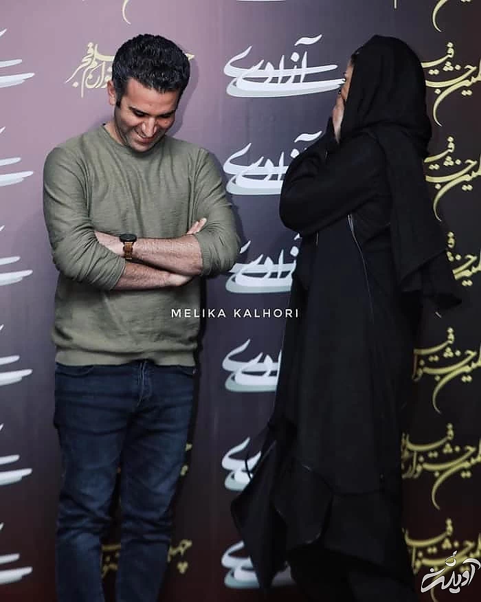 شوخی هوتن شکیبا با پریناز ایزدیار هوتن شکیبا و پریناز ایزدیار